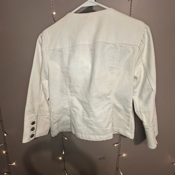 Ruby Rd: Women size 4P White Jacket Quarter sleeve - Picture 4 of 4